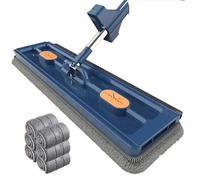 Ensemble serpillère et seau, système de seau rotatif à 360 °, système de nettoyage du sol avec drainage indépendant pour carrelage, bois dur, fenêtres