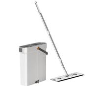Ensemble serpillère plate et seau - Serpillère rotative et seau | Système de nettoyage humide et sec pour sol, mur, fenêtre