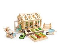 Ensemble serre et jardin en bois