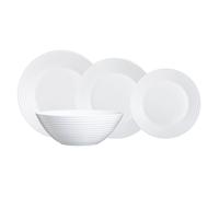 Ensemble service Luminarc Harena complet assiettes et bols noir et blanc