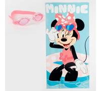 Ensemble Serviette et Lunettes de Natation Minnie pour Enfants (garçons et Filles) - Kit Piscine avec Serviette absorbante et Lunettes de Natation polyvalentes, idéal pour la Plage et la Piscine