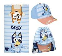Ensemble serviette, sac de sport et casquette - Bluey - Polyester, Coton - 70x140 cm - Mixte - Printemps/Été 53 cm