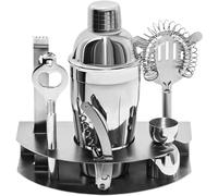 Ensemble Shaker à Cocktail 7 Pièces Acier Inoxydable 550ml avec Présentoir | Kit Barman Complet pour Bar Maison et Fêtes | Set Mixologie Pro Débutants et Experts | Cadeau Parfait