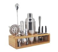 Ensemble shaker à cocktail professionnel en acier inoxydable de 700 ml - Outils de barman pour mélanger et service de vin (argenté)