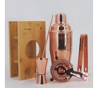 Ensemble shaker à cocktail professionnel en acier inoxydable de 700 ml - Outils de barman pour mélanger et service de vin (or rose)