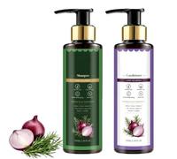 Ensemble shampoing et après-shampoing Oignon et Romarin (2 pièces) | Huile capillaire au romarin nourrissante naturelle, soin capillaire hydratant quotidien doux pour tous les types de cheveux