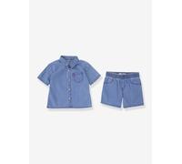 Ensemble short chemise bébé denim bleu jean 24M(86CM)