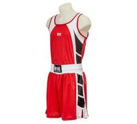 METAL BOXE Ensemble Shorts-débardeur Adultes Boxe Tenue Homme, Rouge, S