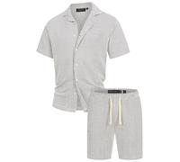Ensemble short et chemise Indicode pour hommes ensemble INLino-sweatshorts T-...