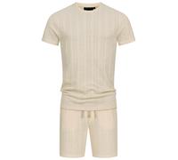 Indicode Ensemble short et t-shirt INGelo pour homme | Short de survêtement et t-shirt en coton mélangé, Beige clair, XL