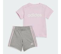 Ensemble Fille - ADIDAS - IS2496 - Gris/Rose - 100% Polyester - Manches Courtes 18-24 mois