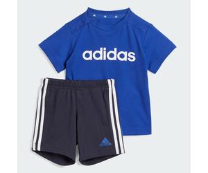 Ensemble short et t-shirt en coton bio Essentials Lineage Semi Lucid Blue / White 2-3A