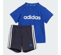 Ensemble short et t-shirt en coton bio Essentials Lineage Semi Lucid Blue / White 3-6M