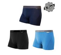 Ensemble short fonctionnel homme Sensor Merino Active 3-Pack Noir/bleu/bleu profond M