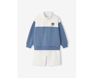 Ensemble short sweat garçon bleu moyen 5A