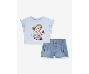 Ensemble short tee-shirt Levis Kid's bleu ciel 12M(74CM)