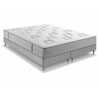 Ensemble CHALLENGE - Matelas ressorts ensachés + Sommier tapissier garnissage mémoire de forme 2x80x200
