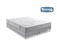 Ensemble EQUILIBRE - Matelas ressorts ensachés + Sommier tapissier garnissage mémoire de forme 2x80x200