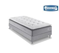 SIMMONS SW5 Ensemble 90 x 200 matelas + sommier - Ep. 29 cm - No Flip - Ressorts ensachés - Ferme - Fabriqué en France