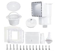 Ensemble skimmer de piscine SP1091LX pour piscines hors sol, kit d'installation complet avec panier et couvercle, plastique robuste 32 x 24 cm, blanc, montage facile pour le nettoyage de la surface de
