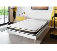 Ensemble Soft 160x220cm + sommier Kit - 19cm - Mousse haute densit avec micro-cellules d'air - Tonique - Sommier kit Blanc - Avec couette et oreillers