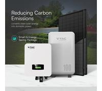 Ensemble solaire PV - 410W panneau solaire mono + onduleur hybride monophasé 3,6kW + batterie murale 5,12kW