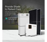 Ensemble solaire PV - Panneau solaire mono 550W + onduleur hybride triphasé 8kW + système de batterie au lithium 20kWh