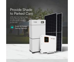 Ensemble solaire PV - Panneau solaire mono 550W + onduleur hybride triphasé 8kW + système de batterie au lithium 20kWh