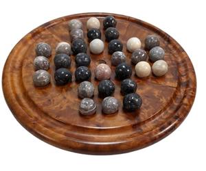Ensemble solitaire marocain en bois et pierre de Thuya issu du commerce équitable 20 cm