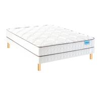 Ensemble sommier et matelas 140x190 cm ressorts ensachés ferme Merinos Morning Routine