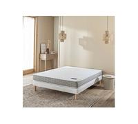 Ensemble sommier et matelas 160x200 cm mousse HR ferme Absolu 2.0 Blanc - Absolu 2.0