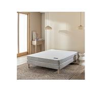 Ensemble sommier et matelas 90x190 cm mousse HR ferme Absolu 2.0 Gris clair - Absolu 2.0