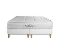 Ensemble sommier matelas 160x200 Balmoral Mémoire de forme - 24 cm - Ferme - double sommiers blanc