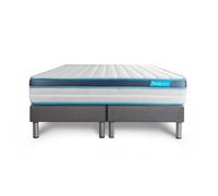 Ensemble sommier matelas 160x200 Perform Mémoire de forme - 23 cm - Ferme - double sommiers gris