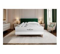 Pack Prêt A Dormir 200x200 Matelas Lancaster Ressorts Ensaches Et Memoire De Forme + Sommier Kit Blanc + Couette + 2 Oreillers