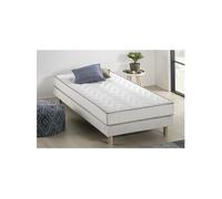 Ensemble sommier + matelas 90 x 190 - 5 zones et mémoire de forme - 16 cm
