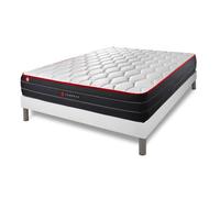 Ensemble sommier + matelas BOOST ressorts ensachés et mémoire de forme 140x200