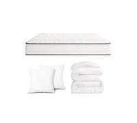 Ensemble sommier matelas - GENERIQUE - 140x190 15cm - Mousse à mémoire - 7 zones de soutien - Couette + 2 oreillers