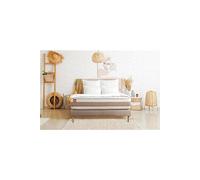 Ensemble sommier matelas LE DELICAT 140x200cm Ressorts ensachés + Mémoire de forme 5 zones de confort - Ep. 26cm + sommier kit Beige