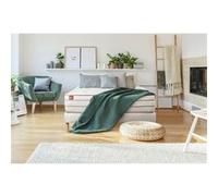 Ensemble sommier matelas LE DOUILLET 140x190cm Mémoire de forme BioVisco - Maxi épaisseur 26cm + sommier Blanc G