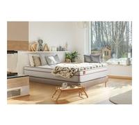 Ensemble sommier matelas LE PAISIBLE 90x200cm Mémoire de forme BioVisco - Ep. 24cm + sommier kit Beige G