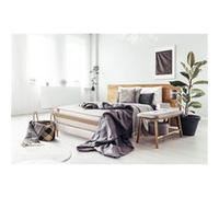 Ensemble sommier matelas LE RAFFINE 140x200cm Ressorts ensachés + Mémoire de forme BioVisco - Maxi épaisseur 26cm + sommier Blanc