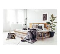 Ensemble sommier matelas LE RAFFINÉ 200x200cm Ressorts ensachés + Mémoire de forme BioVisco - Maxi épaisseur 26cm + double sommiers Blanc G