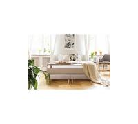 Ensemble sommier matelas LE SOYEUX 200x200cm Ressorts ensachés + Mémoire de forme BioVisco - Ep. 24cm + double sommiers Beige
