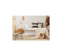 Ensemble sommier matelas LE TENDRE 160x200cm Ressorts ensachés + Mémoire de forme 7 zones de confort - Ep. 28cm + double sommiers Blanc