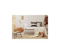 Ensemble sommier matelas LE TENDRE 200x200cm Ressorts ensachés + Mémoire de forme 7 zones de confort - Ep. 28cm + sommier kit Beige