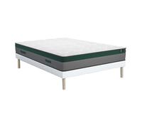 Ensemble 140 x 190 cm sommier + matelas ressorts ensachés ép.22cm - PRESTIGE de YSMÉE