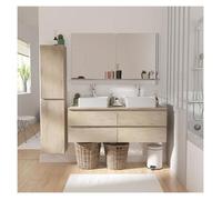 Ensemble SORRENTO double vasque suspendu 120cm