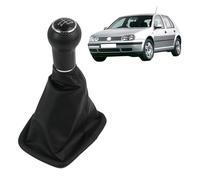 Ensemble Soufflet et Pommeau de Levier de Vitesse 23mm A252, Compatible avec VW Golf 4 IV Boîte 5 Vitesses, avec Cadre Prémonté, Installation Plug & Play, Pièce de Rechange Noire pour 1J071113