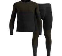 Odlo Fundamentals Performance Warm Long Sleeve Base Layer Set Noir M Homme